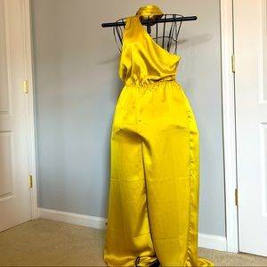NWOT Satin One Shoulder Jumpsuit